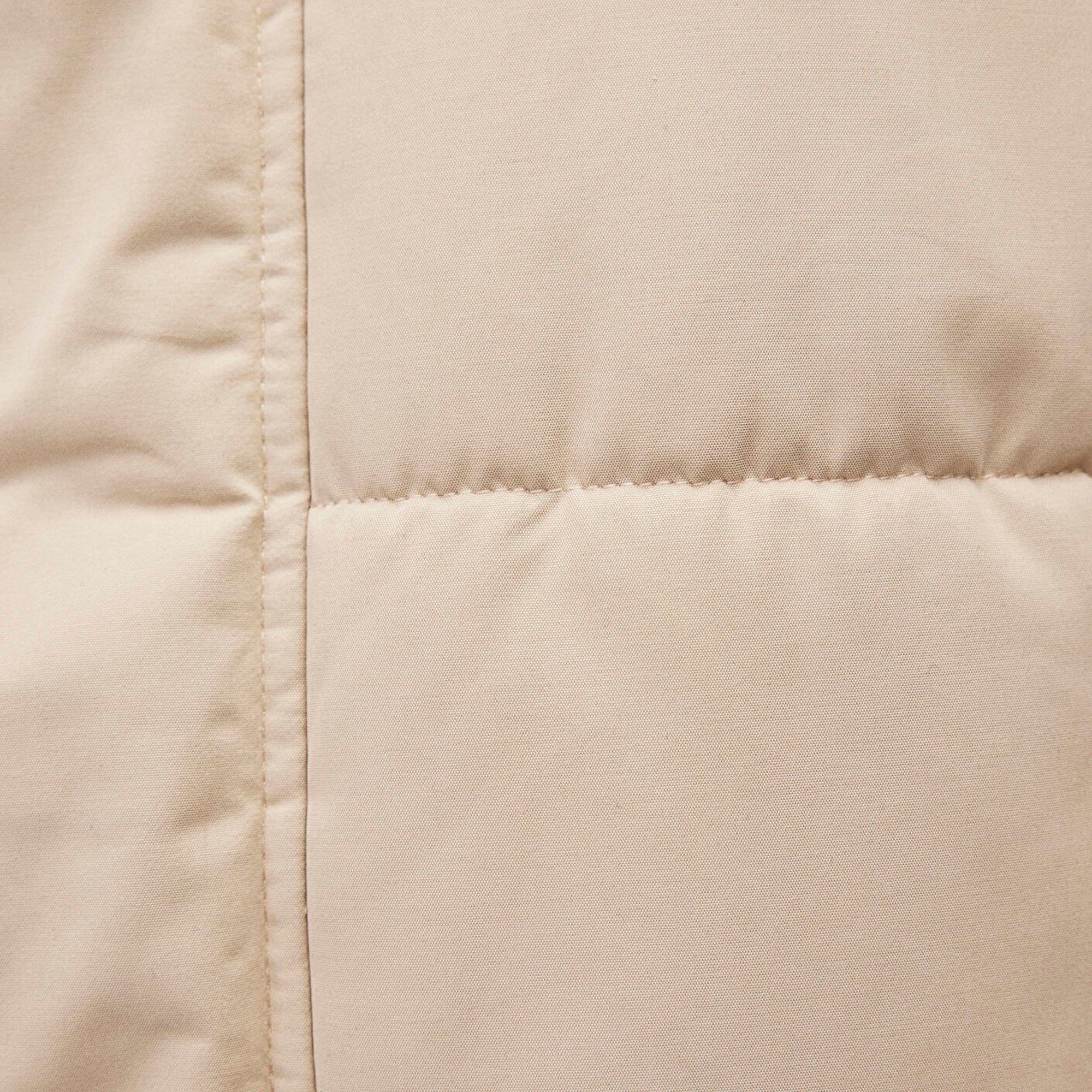 Mavi Dik Yaka Bej Şişme Mont 0110470-86559