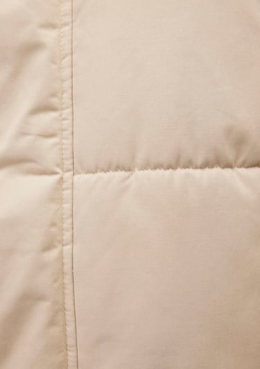  Mavi Dik Yaka Bej Şişme Mont 0110470-86559