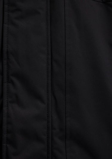  Mavi Kapüşonlu Siyah Parka Loose Fit / Bol Rahat Kesim 0110472-900