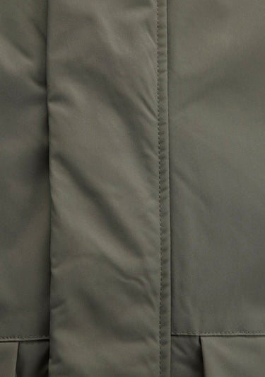  Mavi Cep Detaylı Haki Mont Loose Fit / Bol Rahat Kesim 0110467-85485