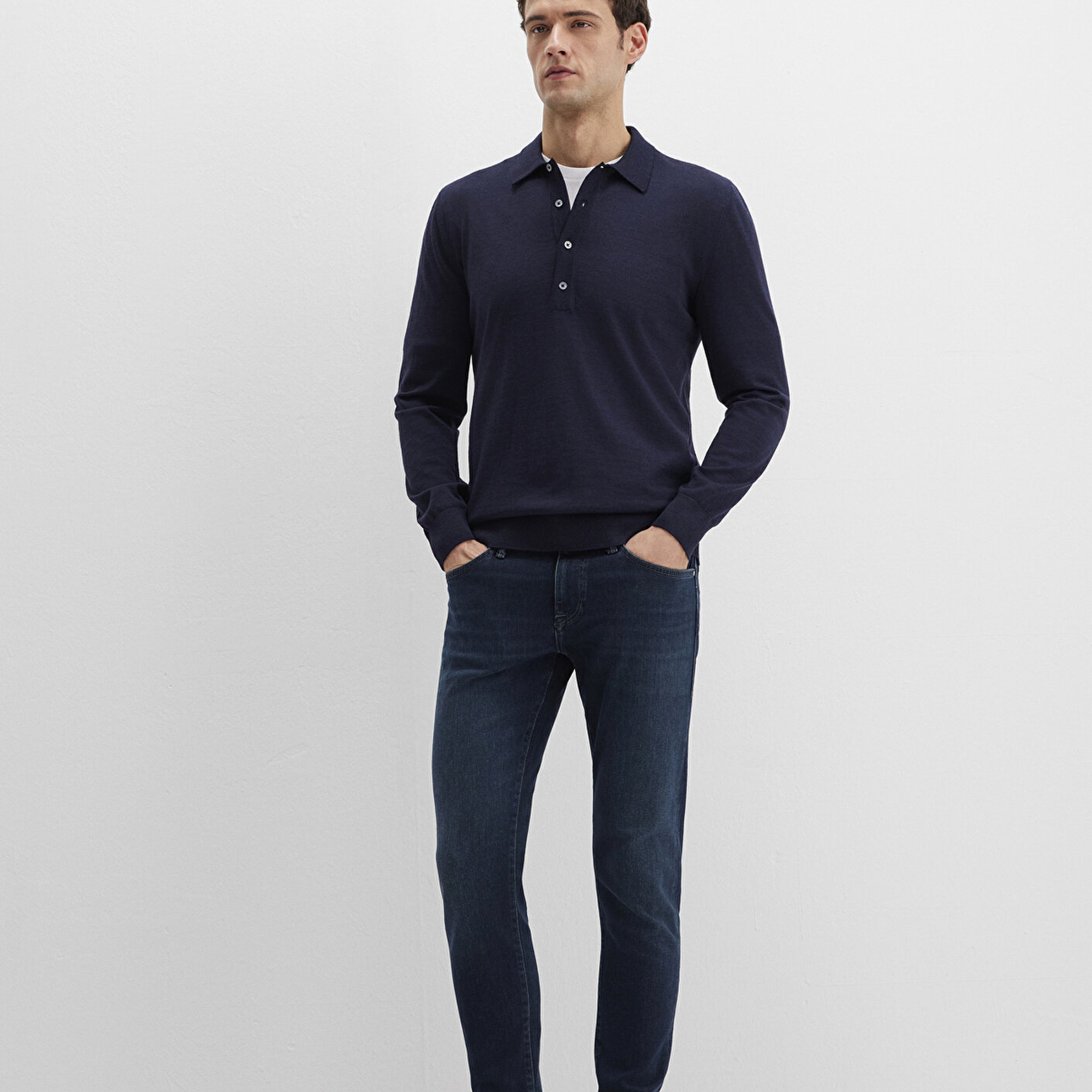 Mavi James Lux Black Puslu Koyu Mavi Jean Pantolon 0042490825