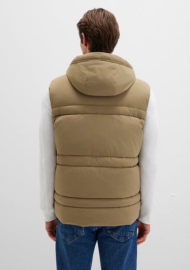  Mavi Cep Detaylı Kahverengi Şişme Yelek Regular Fit / Normal Kesim 0110389-70377