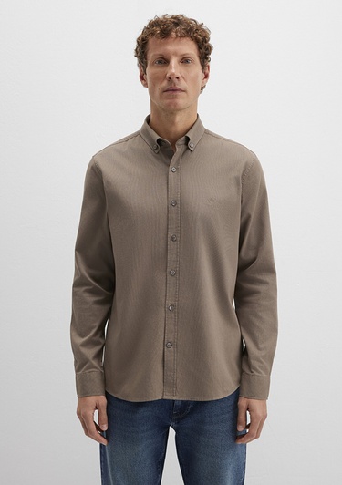  Mavi Kahverengi Gömlek Slim Fit / Dar Kesim 0211192-83866