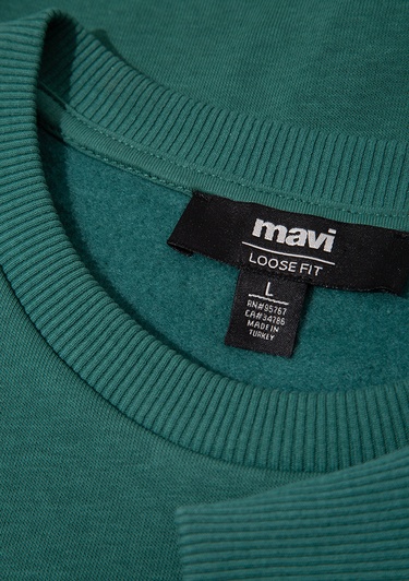  Mavi Mavi Jeans Detaylı Yeşil Sweatshirt 0S10586-71874