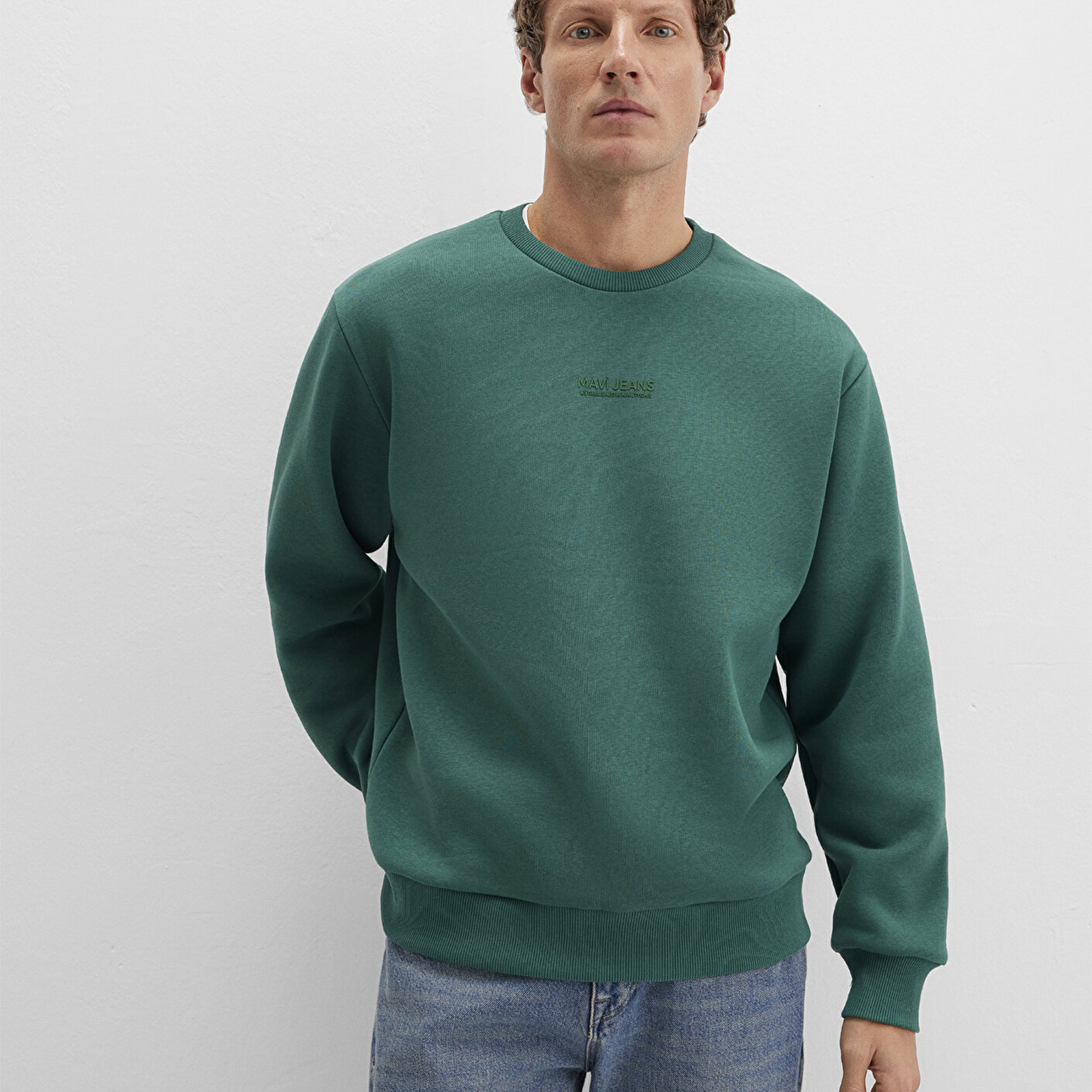 Mavi Mavi Jeans Detaylı Yeşil Sweatshirt 0S10586-71874