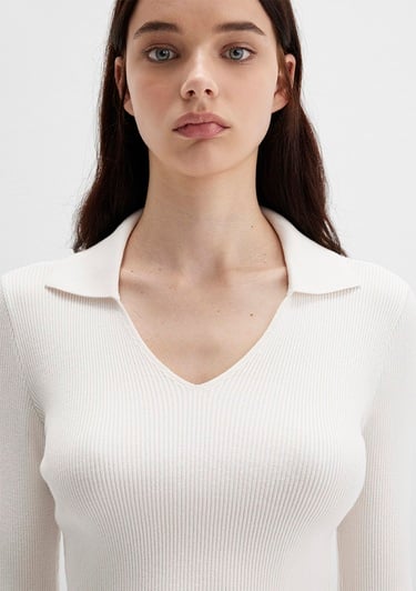  Mavi Ekru Triko Polo 1710802-70057