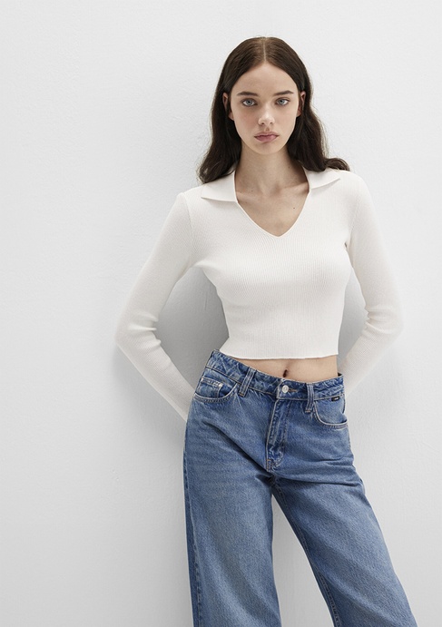  Mavi Ekru Triko Polo 1710802-70057