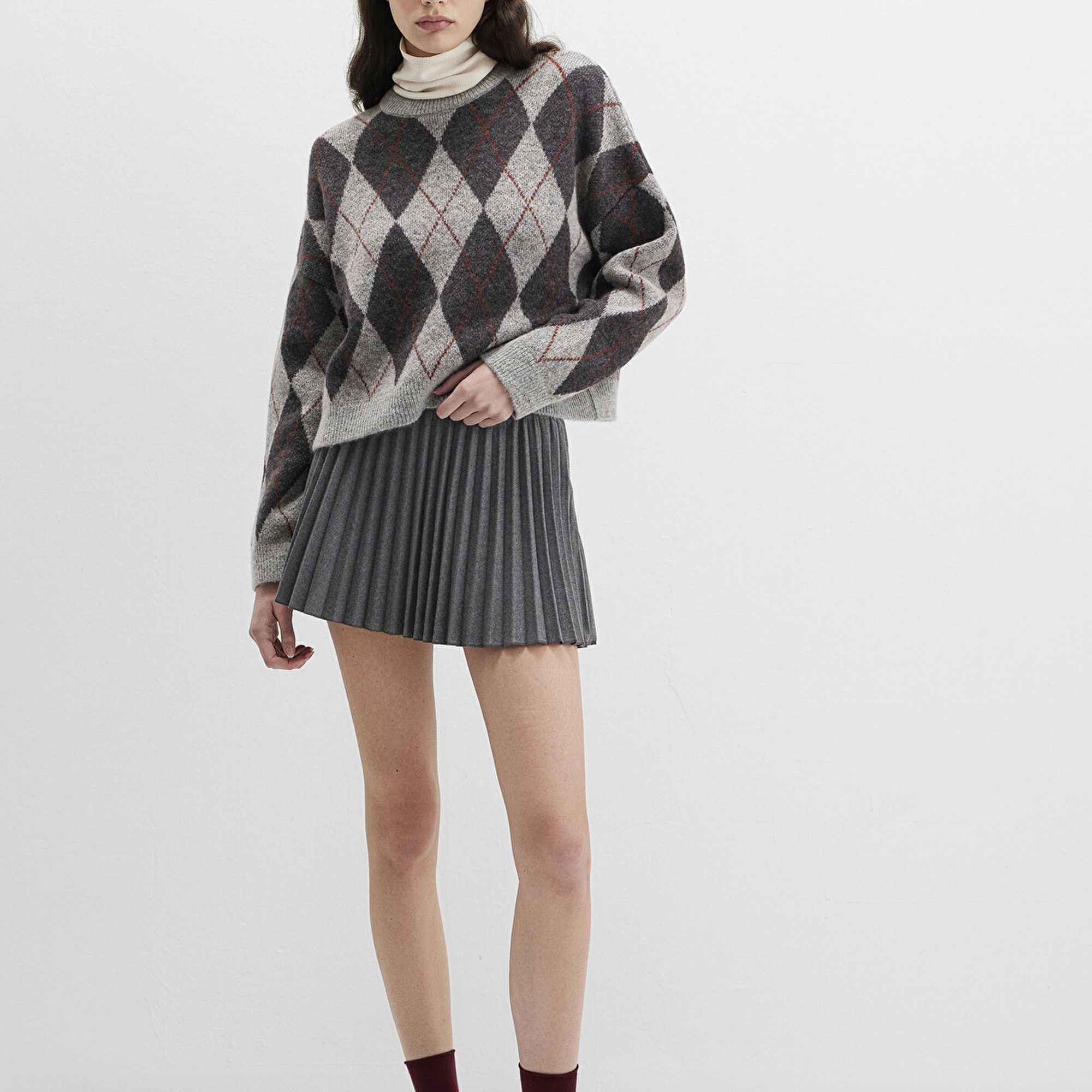 Mavi Antrasit Şort Etek 1410235-80023