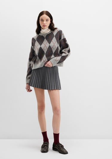  Mavi Antrasit Şort Etek 1410235-80023