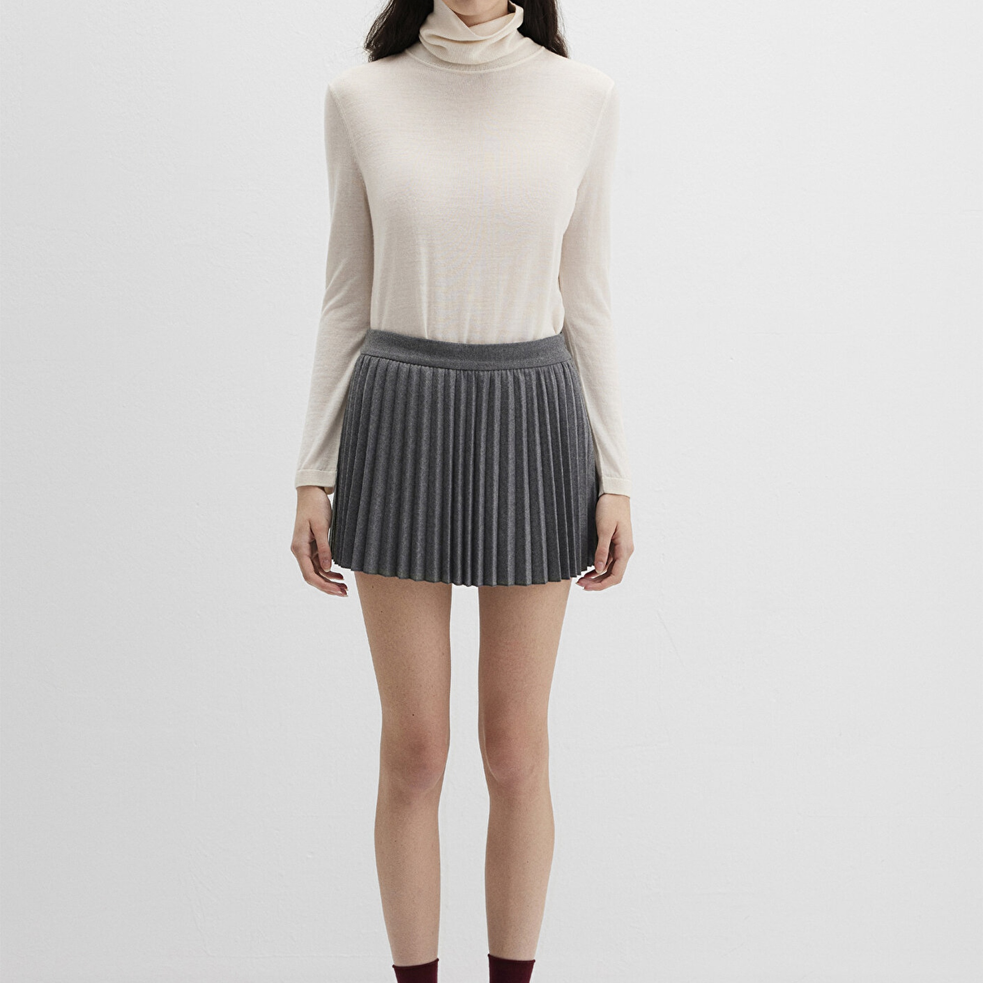 Mavi Antrasit Şort Etek 1410235-80023