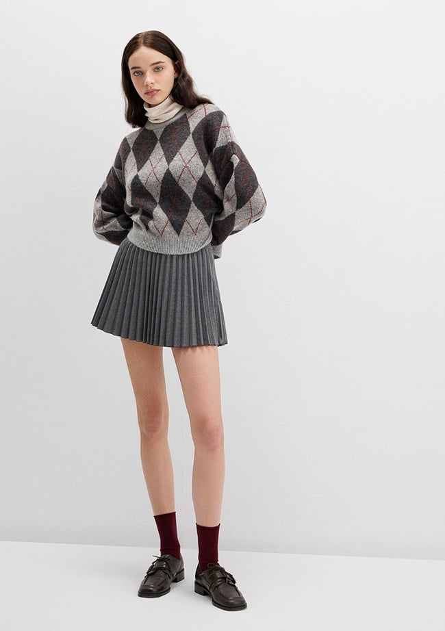  Mavi Antrasit Şort Etek 1410235-80023