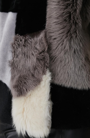  Network Kadın Renk Bloklu Deri Kaban