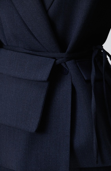  Network Kadın Lacivert Yün Karışımlı Ceket