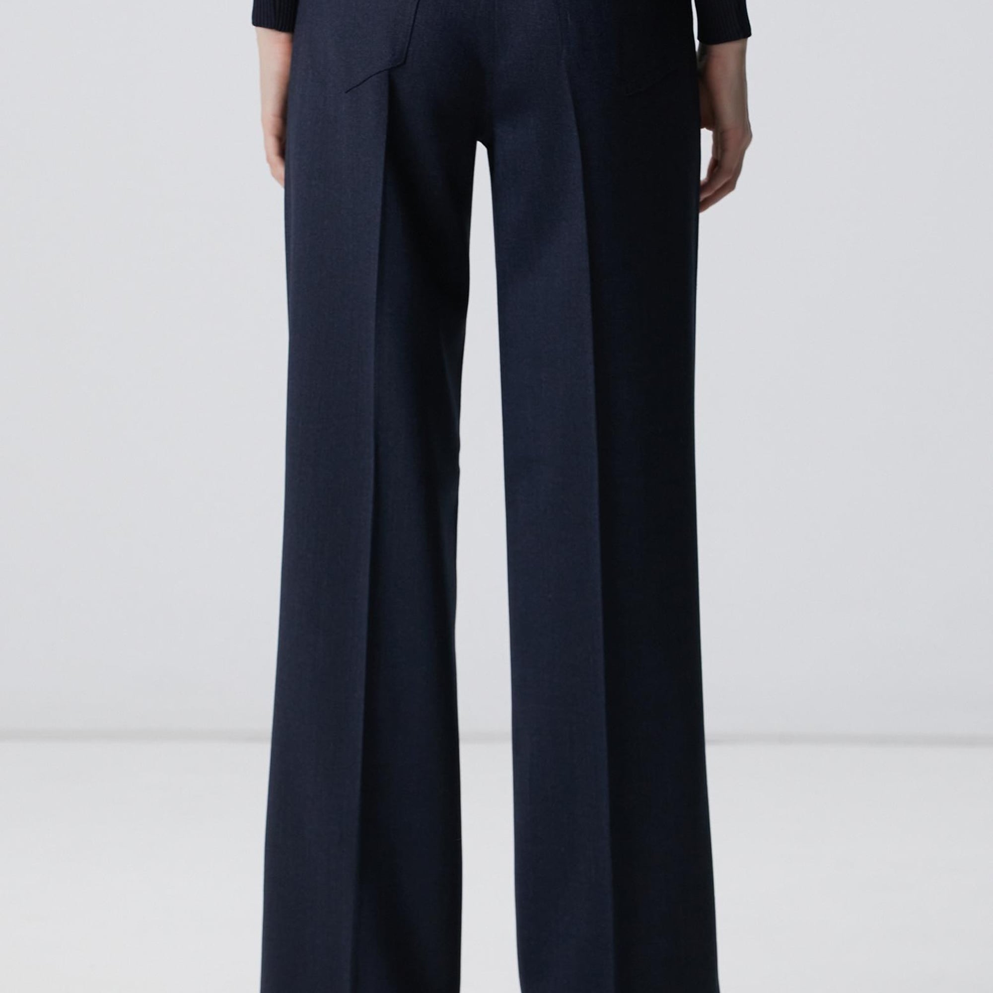 Network Kadın Lacivert Yün Karışımlı Pantolon