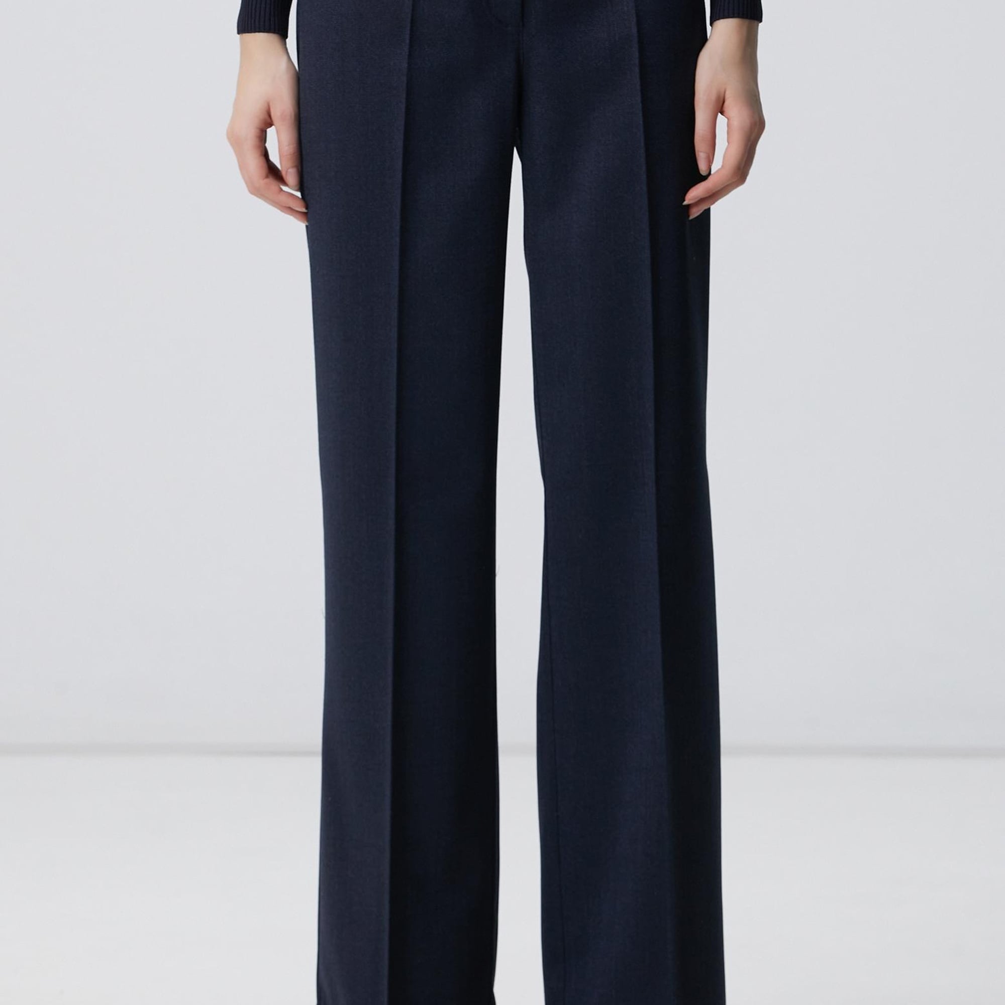 Network Kadın Lacivert Yün Karışımlı Pantolon