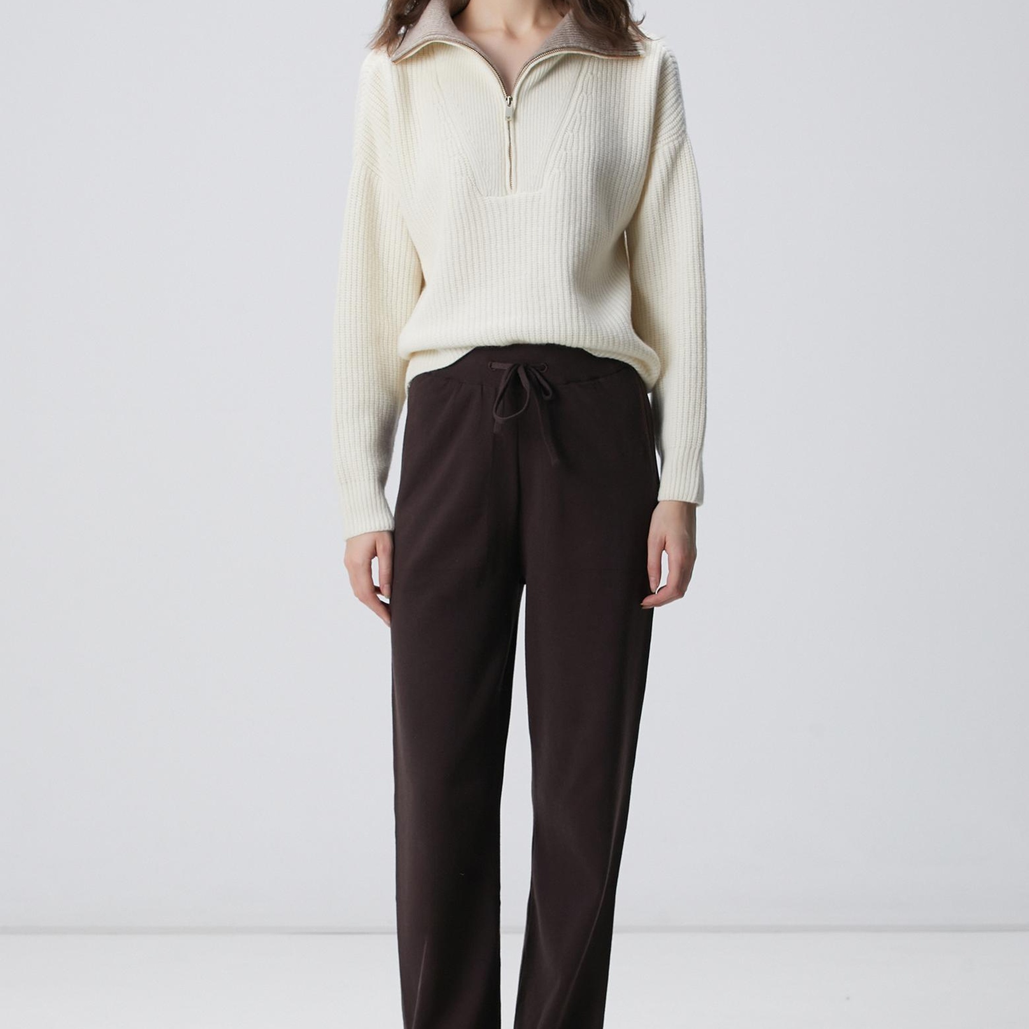 Network Kadın Acı Kahve Triko Eşofman Altı