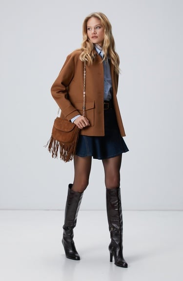  Network Kadın Koyu Indigo Mavi Denim Etek