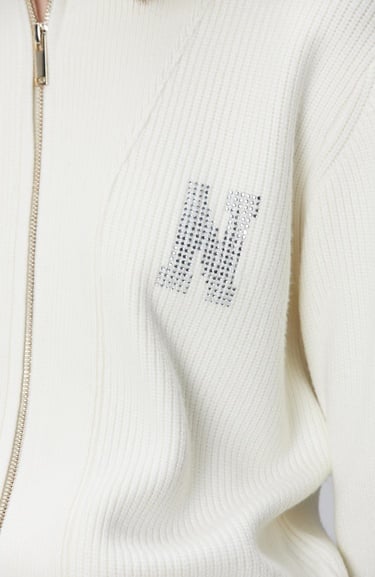  Network Kadın Kırık Beyaz N Taş İşlemeli Hırka