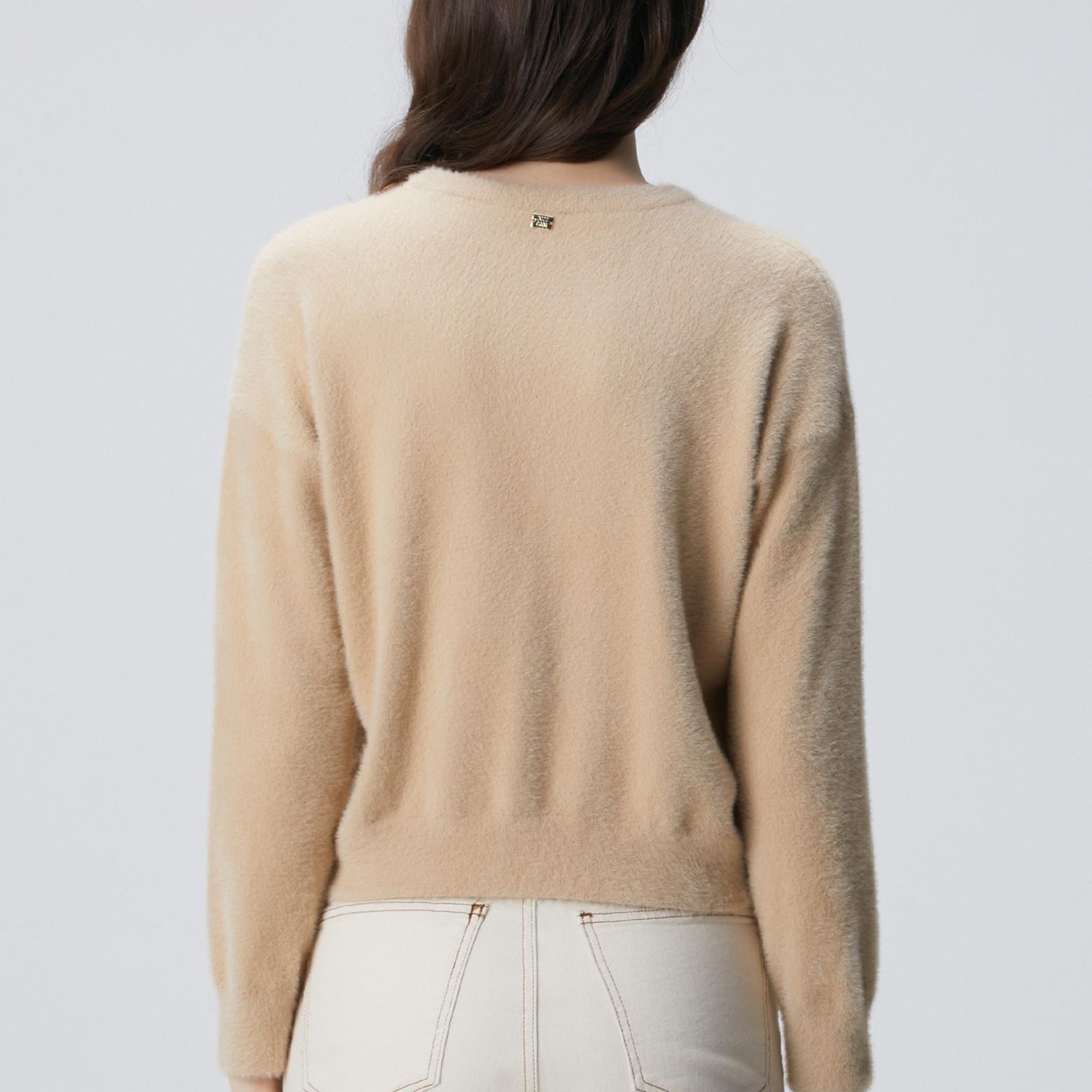 Network Kadın Bej Sakal İp Basic Kazak