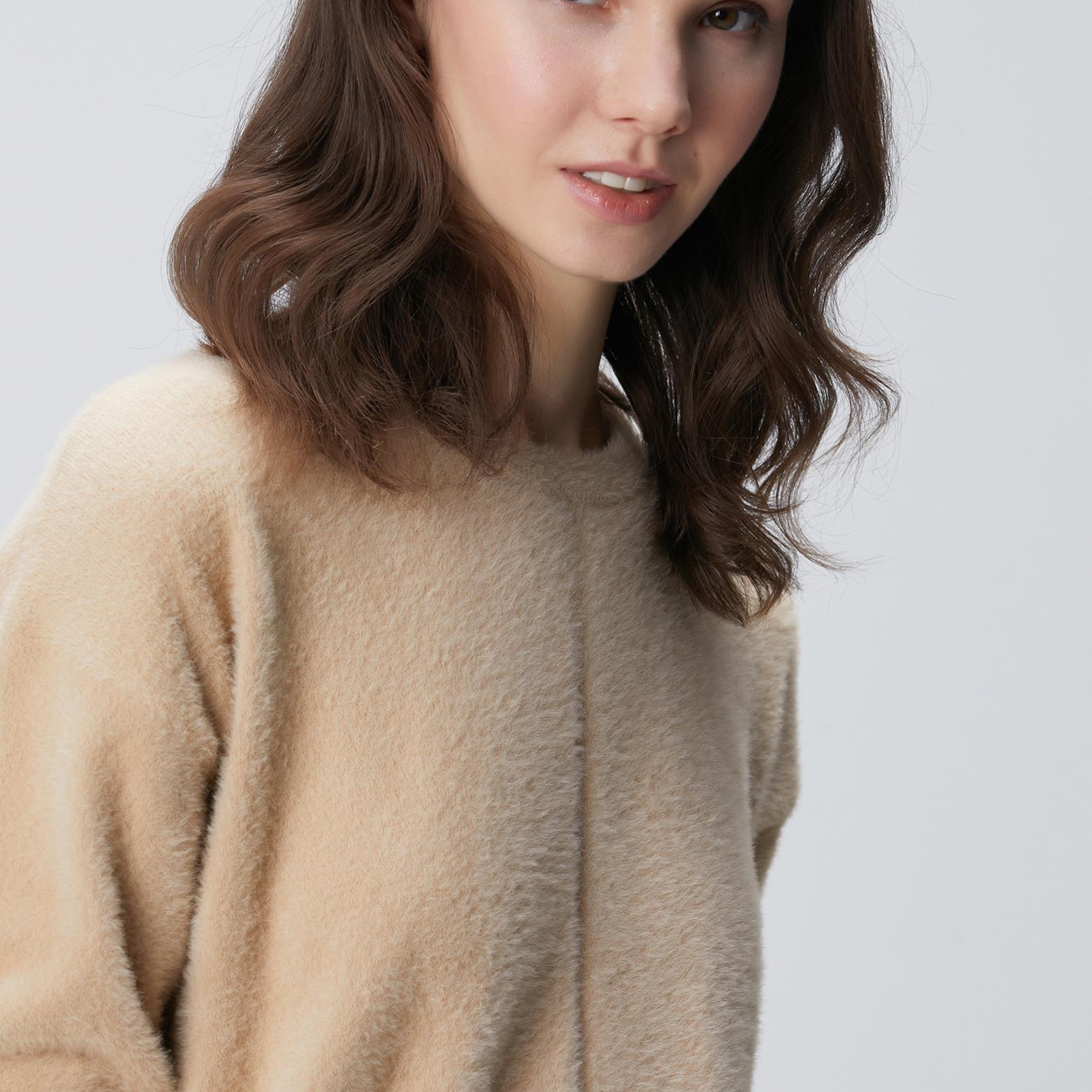 Network Kadın Bej Sakal İp Basic Kazak