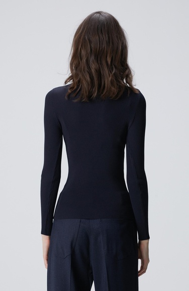  Network Kadın Lacivert İnce Ribana Örgü Kazak