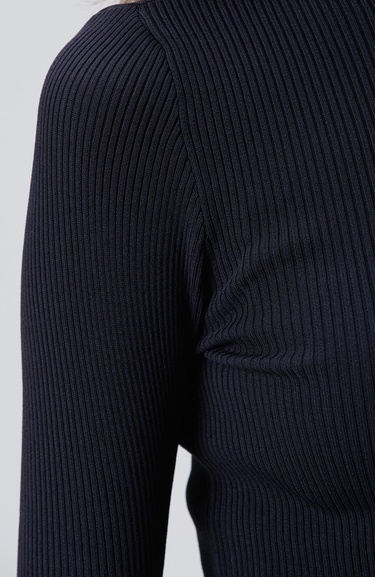  Network Kadın Lacivert İnce Ribana Örgü Kazak