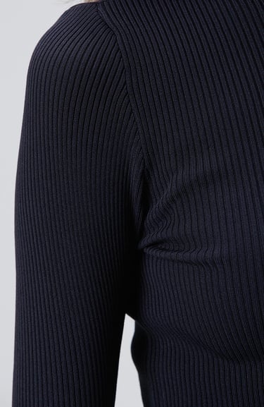  Network Kadın Lacivert İnce Ribana Örgü Kazak