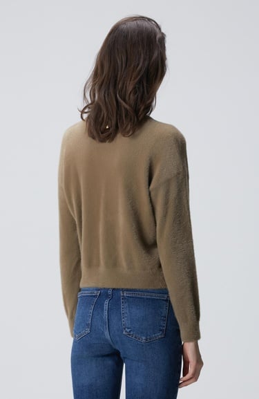  Network Kadın Haki Sakal İp Basic Kazak