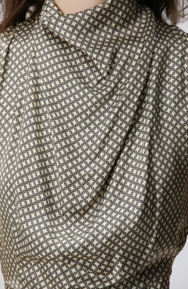  Network Kadın Sarı Desenli Midi Elbise