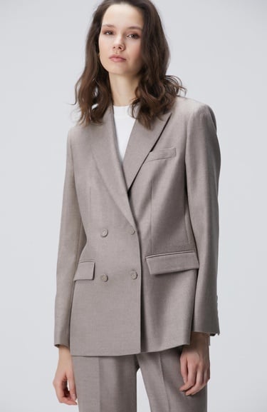  Network Kadın Limited Vizon Kaşmir Karışımlı Yün Ceket