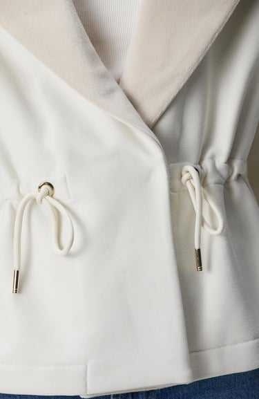  Network Kadın Kırık Beyaz Yumuşak Dokulu Örme Ceket