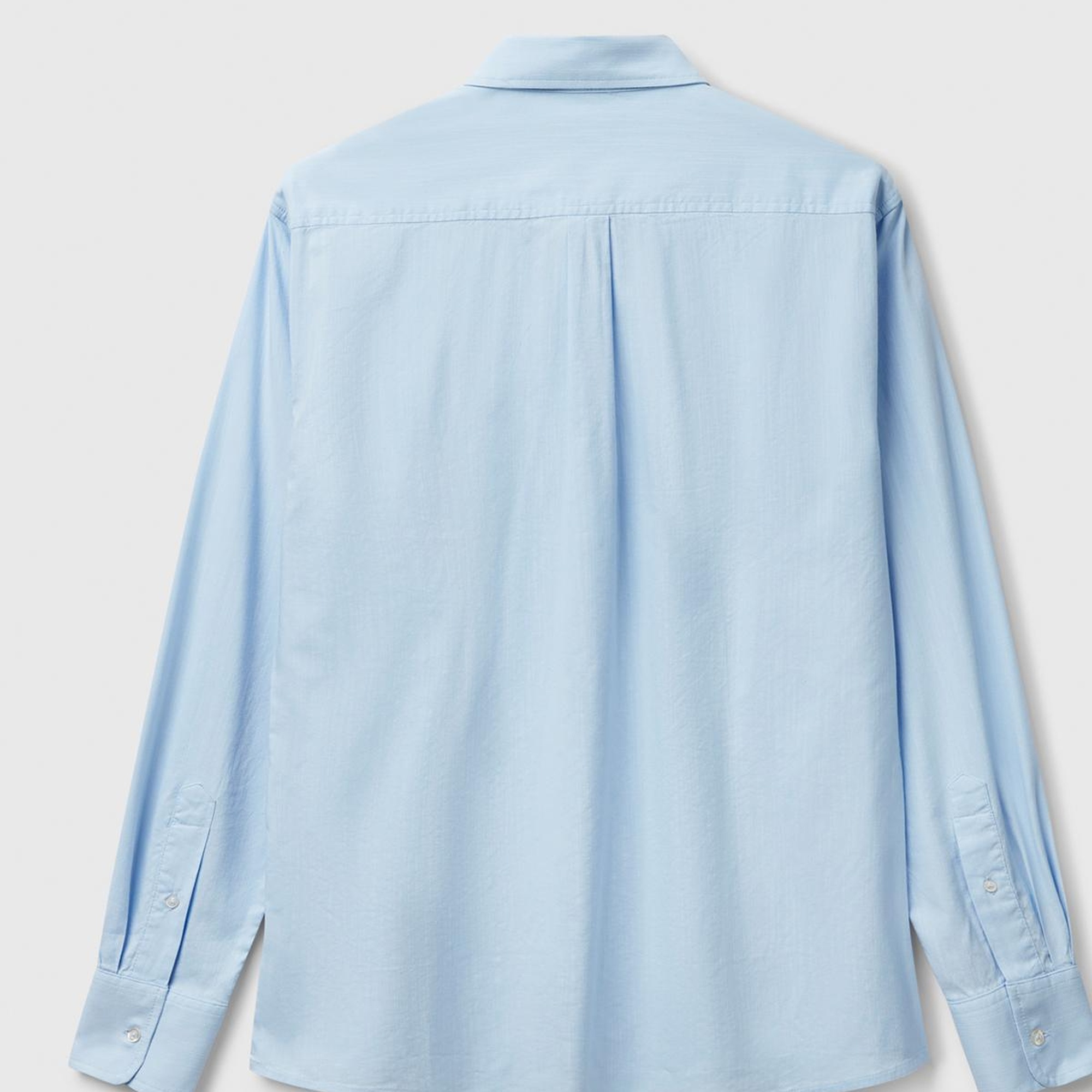 Erkek Mavi Viskoz Karışımlı Slim Fit Gömlek