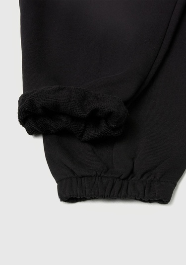  Erkek Çocuk Siyah Cep Detaylı Bileği Büzgülü İpli  Eşofman Altı