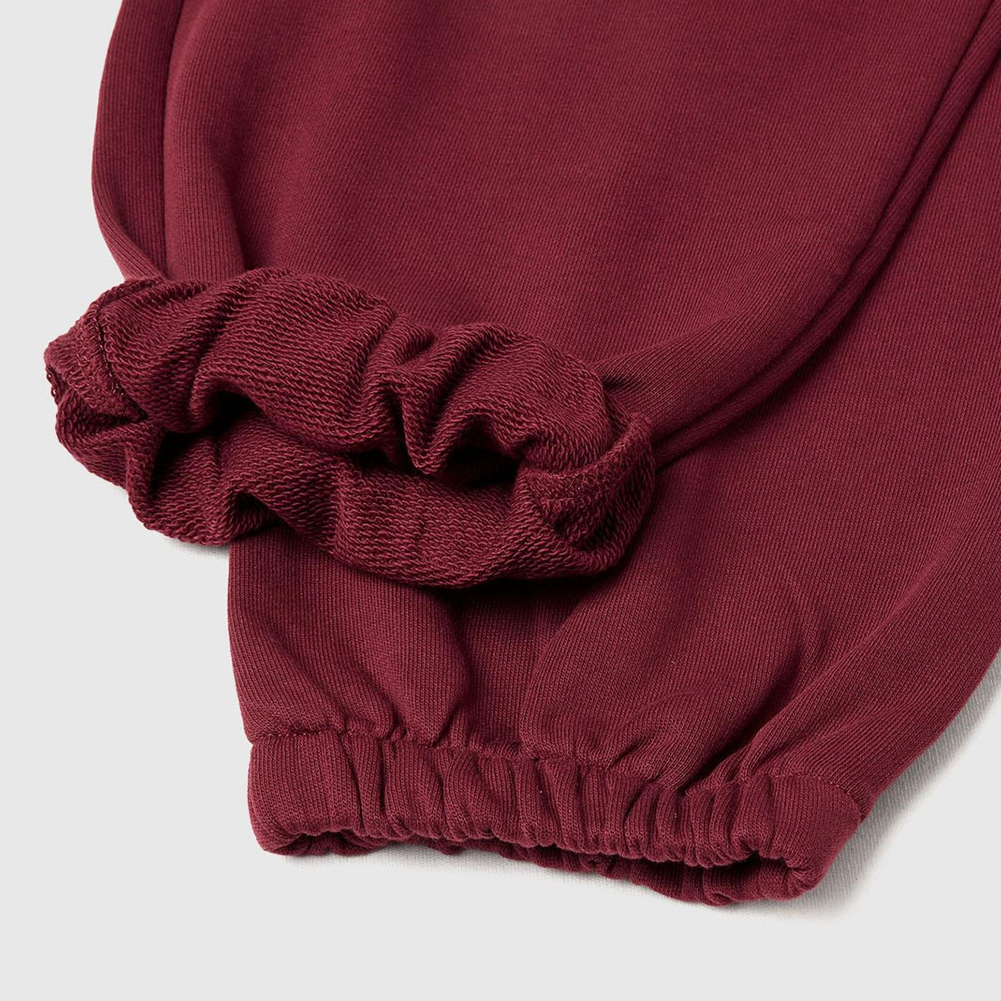 Erkek Çocuk Bordo Cep Detaylı Bileği Büzgülü İpli  Eşofman Altı