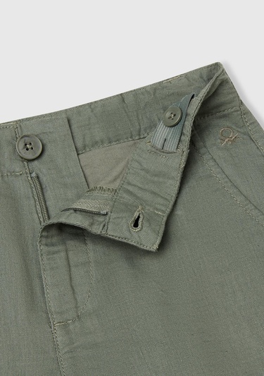  Erkek Çocuk Antrasit Paçası Kıvrılmış Regular Fit Bermuda Şort