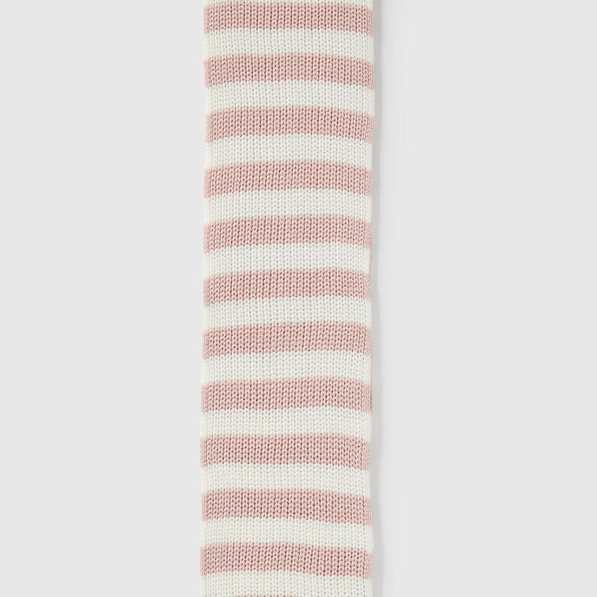 Erkek Çocuk Toz Pembe %100 Akrilik Logo Etiketi Detaylı Renk Bloklu Atkı