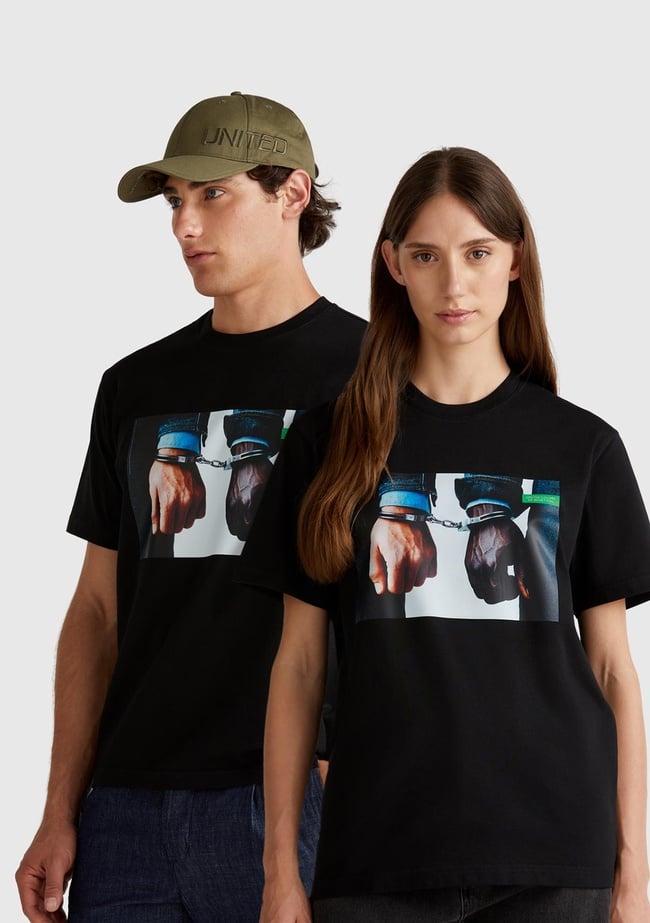  Unisex %100 Koton Oliviero Toscani Fotoğraf Baskılı T-Shirt