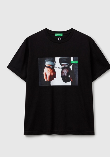  Unisex %100 Koton Oliviero Toscani Fotoğraf Baskılı T-Shirt