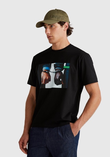  Unisex %100 Koton Oliviero Toscani Fotoğraf Baskılı T-Shirt