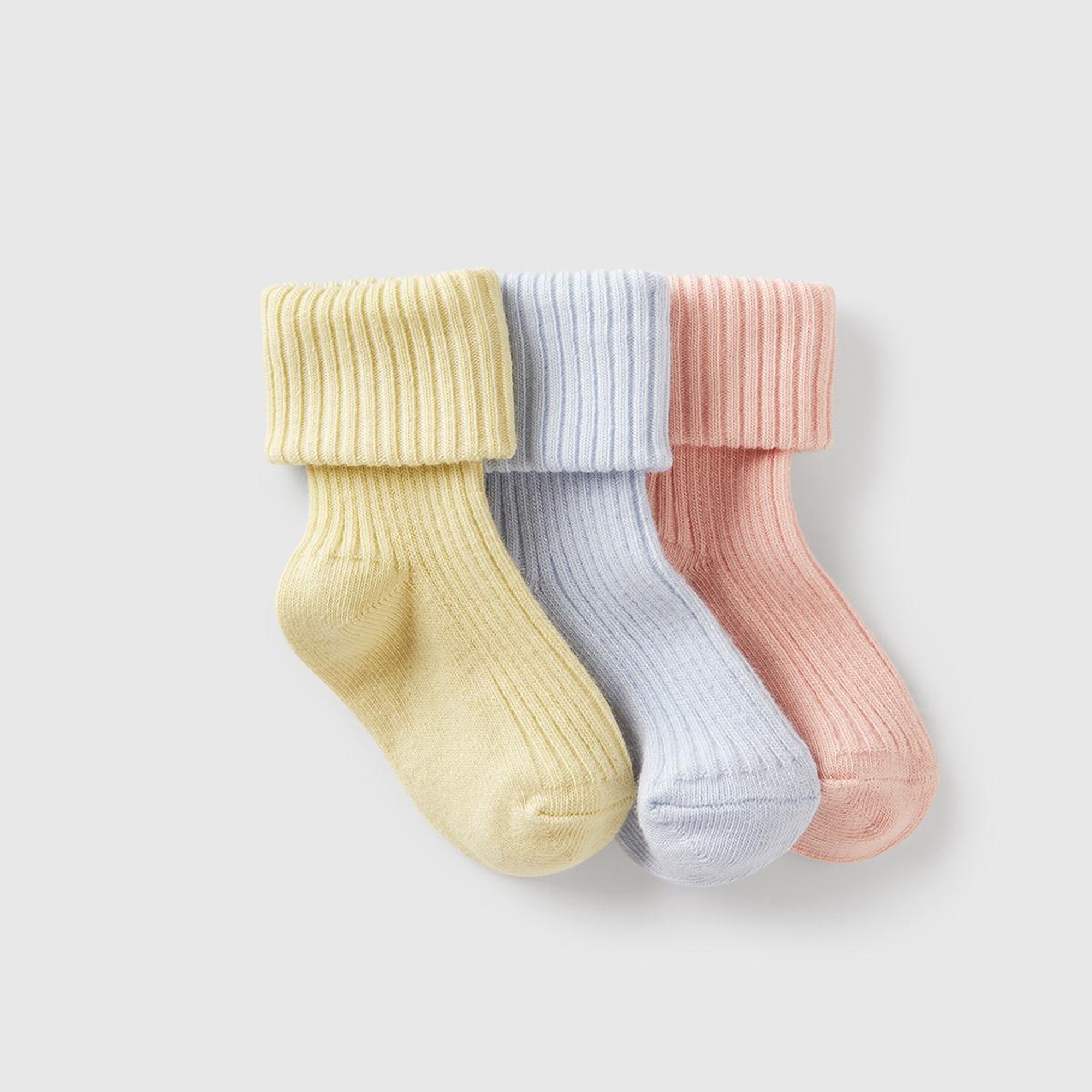 Bebek Sarı Mix Karışık Renkli 3'lü Çorap Seti