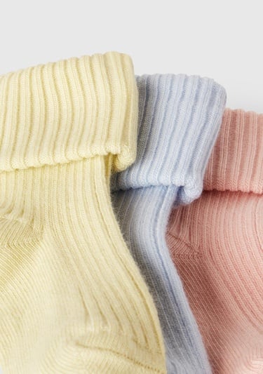  Bebek Sarı Mix Karışık Renkli 3'lü Çorap Seti