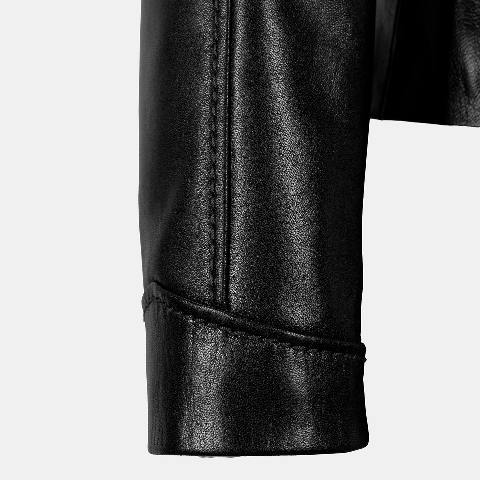 DESA Kadın Siyah Hakim Yakalı Fit Deri Ceket