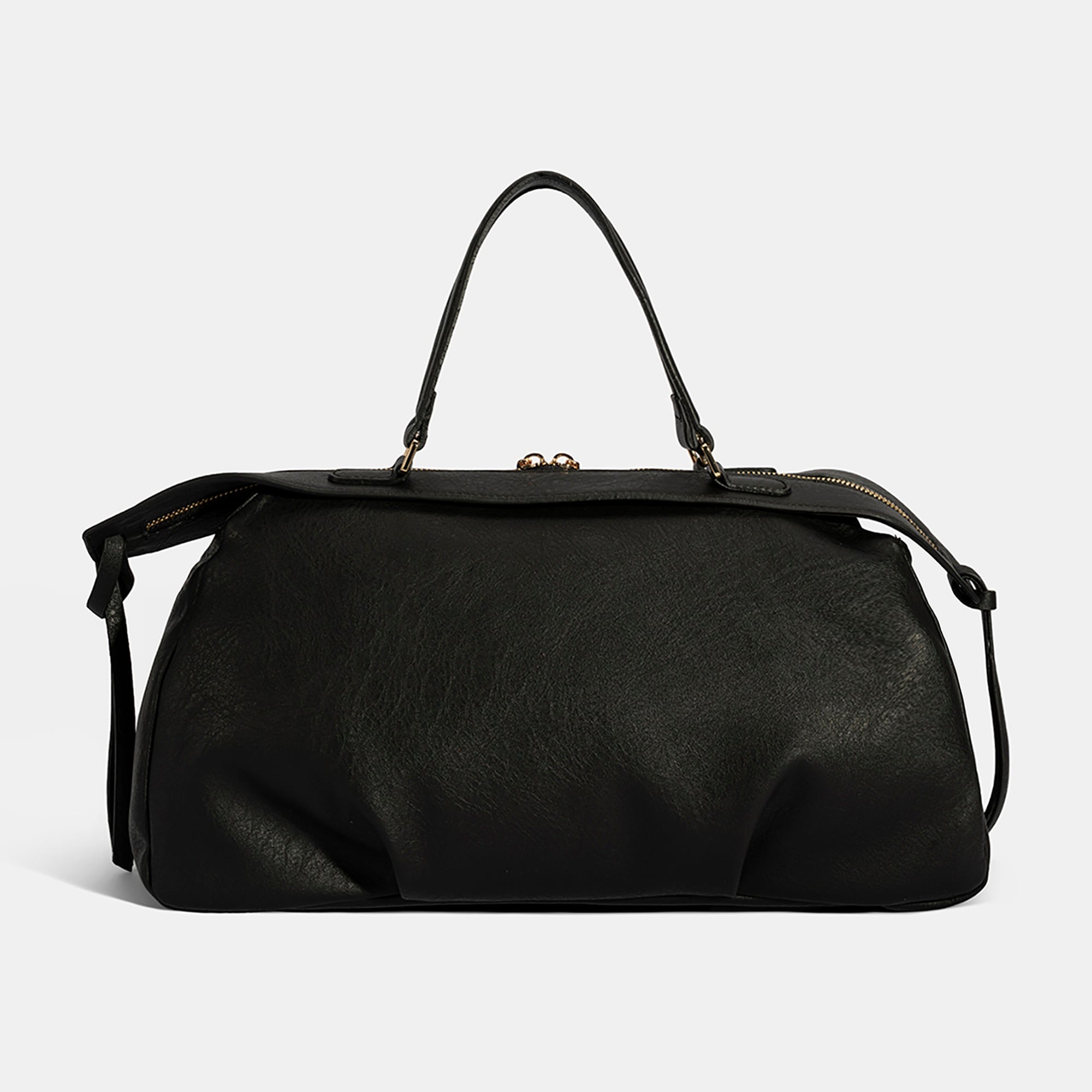 Kadın Siyah Monogram Baskılı El Çantası