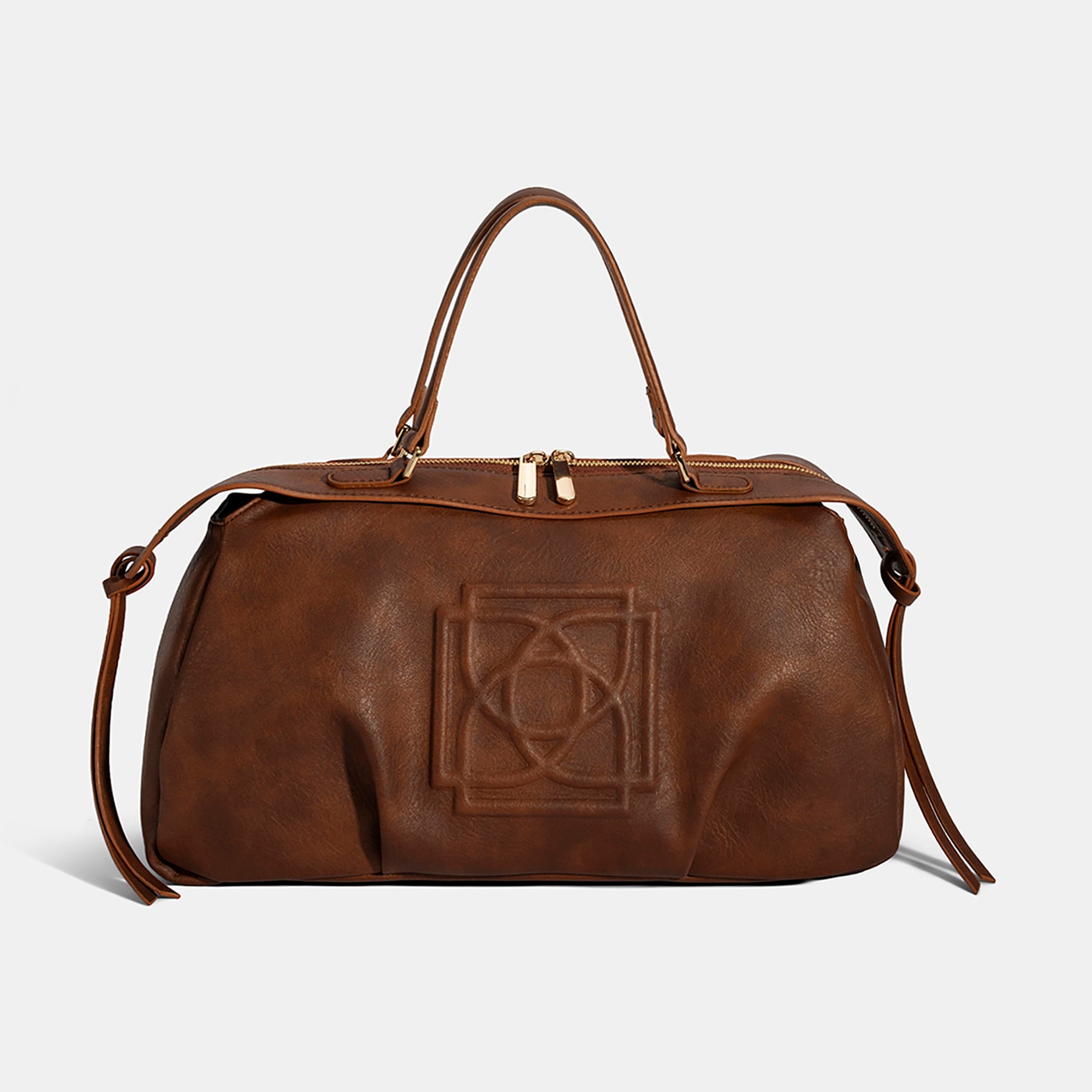 Kadın Taba Monogram Baskılı El Çantası