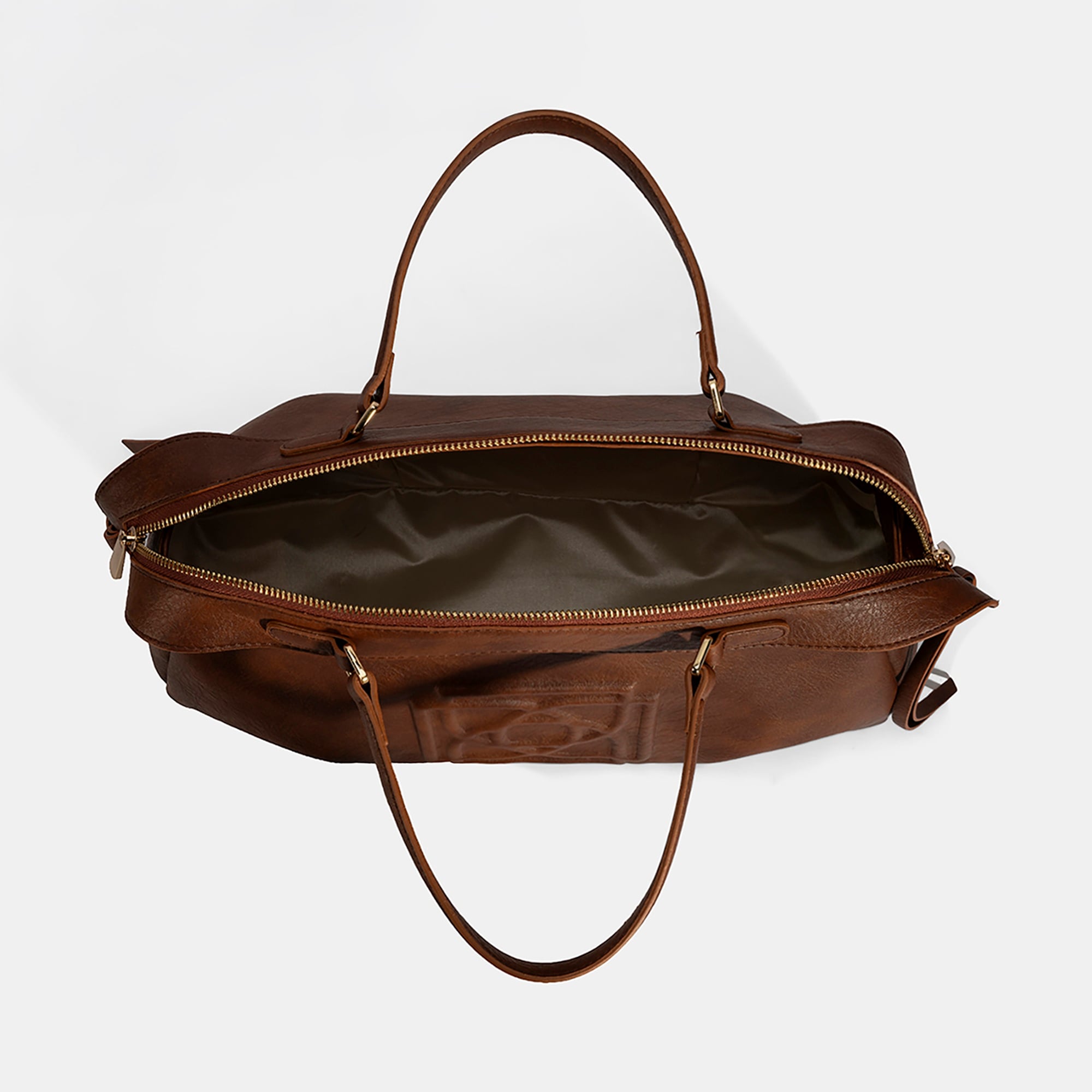 Kadın Taba Monogram Baskılı El Çantası