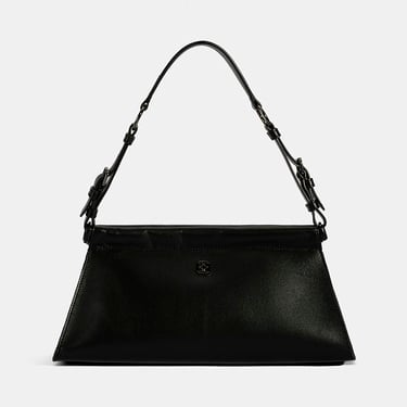  Kadın Siyah Deri Omuz Çantası
