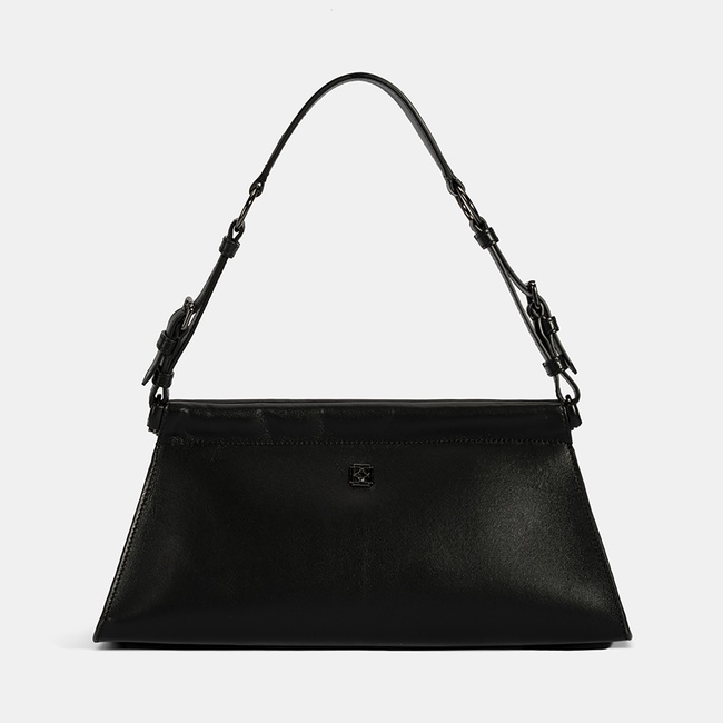  Kadın Siyah Deri Omuz Çantası