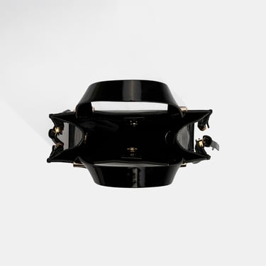  Kadın Siyah Kroko Baskılı Rugan Deri El Çantası