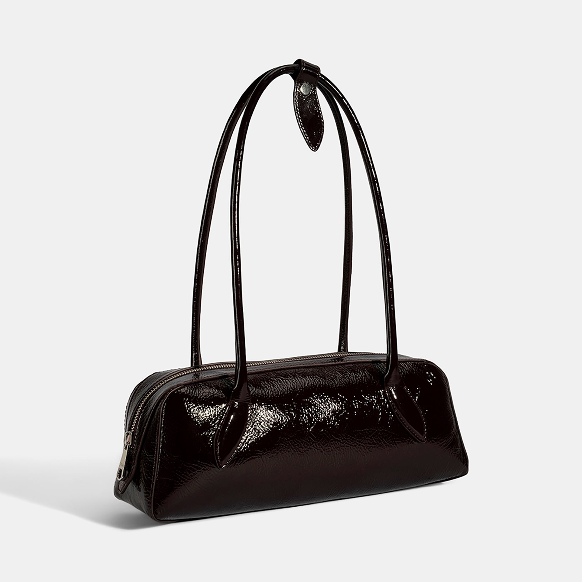 Kadın Bordo Rugan Deri Omuz Çantası