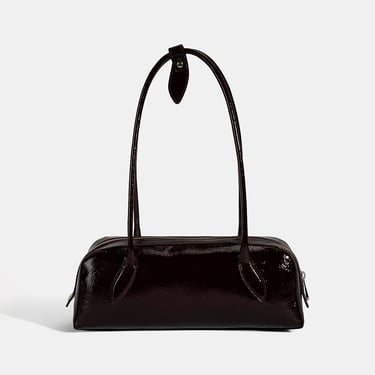  Kadın Bordo Rugan Deri Omuz Çantası